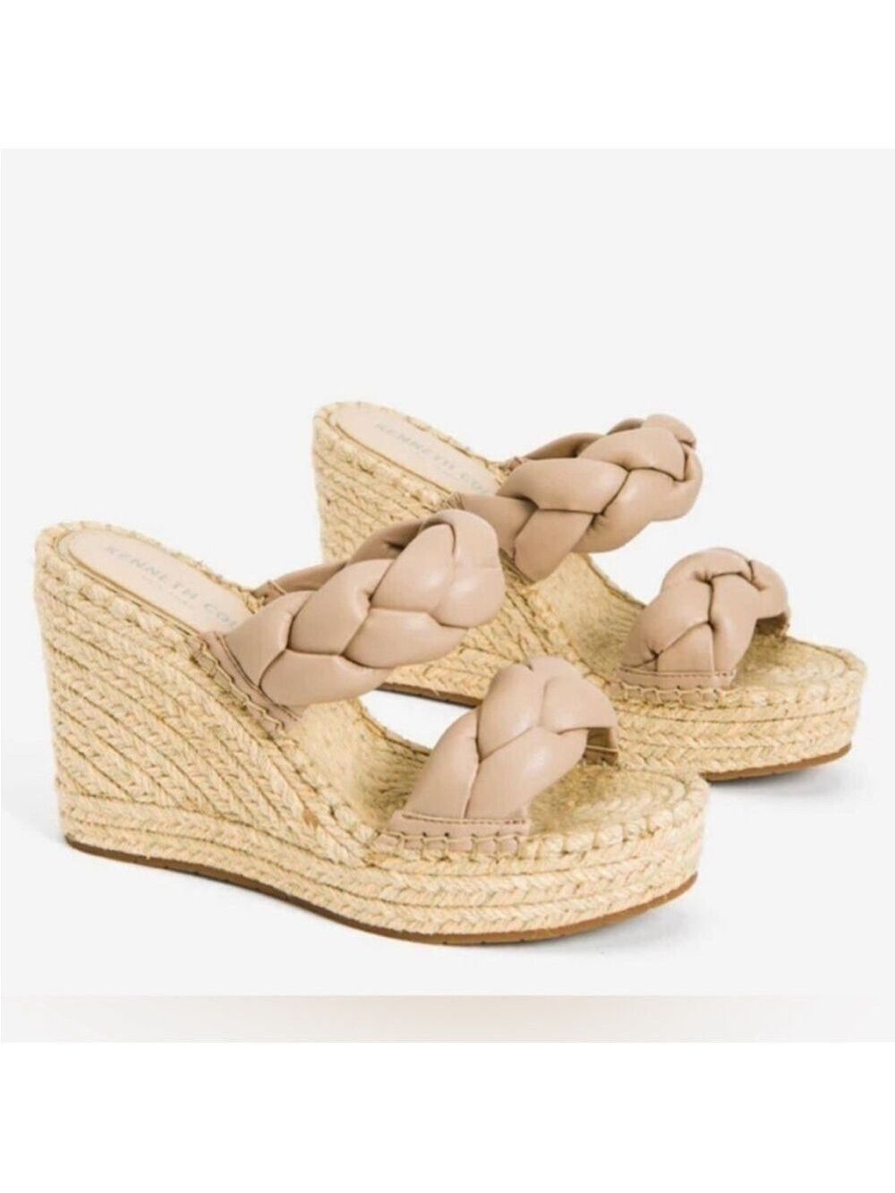 Kenneth Cole Olivia Braided Strap Espadrille Wedge
Platform Sandals - NWT